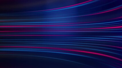 Wall Mural - Light and stripes moving over dark background and Looping abstract speedline animation.