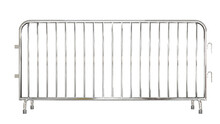 PNG Format Showcases An Isolated Crowd Control Metal Barrier On A Transparent Background.