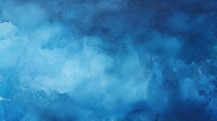Wall Mural - Hand painted abstract watercolor background in dark blue color