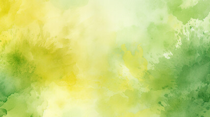 Wall Mural - yellow and green watercolor background for spring graphic
