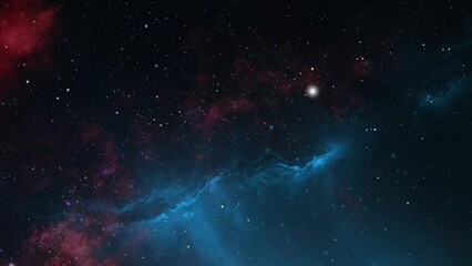 Wall Mural - blue nebula and galaxy in the universe.