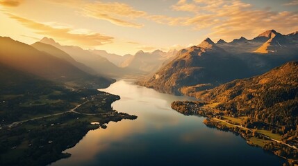 Wall Mural - a river running through a valley