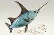 stain blue swordfish