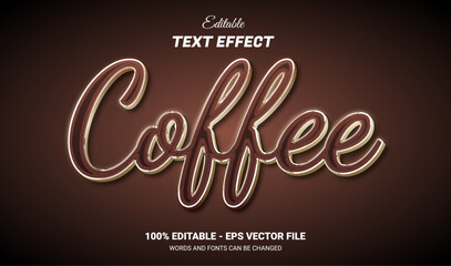 Canvas Print - coffee editable text effect