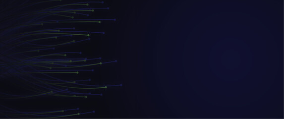 big data spreading dots with gradient, modern vector illustration with tech theme for background, graphic, banner