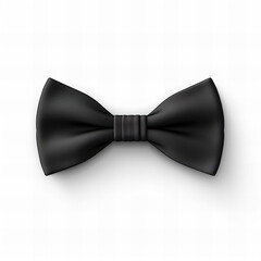 Wall Mural - Black bow tie isolated on white background