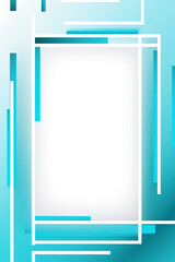 Wall Mural - A minimalist blue vertical abstract design with dynamic geometric lines creates a modern frame.
