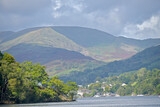 Fototapeta Big Ben - The view over Windermere and Ambleside from Wray Castle in the Lake District