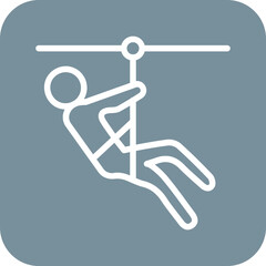 Canvas Print - Zipline Icon