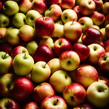Fototapeta Kuchnia - A lot of fresh apples a bunch of apples
