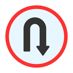 Poster - U Turn Icon