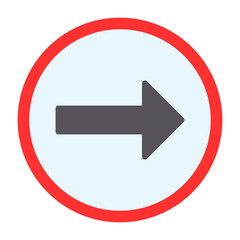 Wall Mural - Turn Right Icon