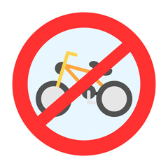 Poster - No Motorcycles Icon