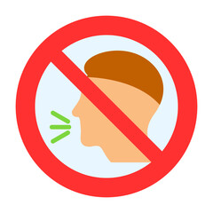 Sticker - No Talking Icon