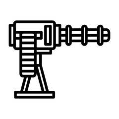 Wall Mural - Machine Gun Icon