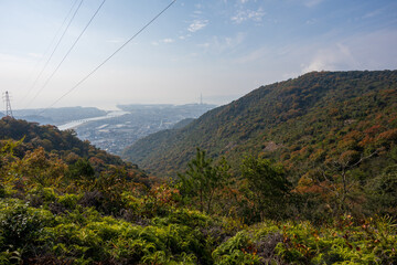 Wall Mural - 日本の兵庫県赤穂市の雄鷹台山のとても美しい秋の風景