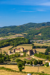 Canvas Print - Chateau de Berze-le-Chatel castle, Saone-et-Loire departement, Burgundy, France