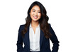 © Daniel - Portrait of young and successful Asian businesswoman wearing a black business suit, confident look, on transparent background, png file