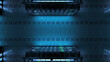 © Gorodenkoff - Modern Data Technology Center Server Racks Working in Dark Facility. Concept of Internet of Things, Big Data Protection, Storage, Cryptocurrency Farm, Cloud Computing. 3D Top Down Warehouse Render.