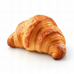 Wall Mural - Croissant isolated on white background