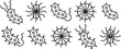 Abstract bacteria vector design. Trendy bacteria icon, virus symbol, molded icon, microbe icon isolated vector illustration. Bacteria icon