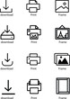 © Nahom - instant download set of icons - download, print and frame icons. Vector illustrations in modern style. To arrange listings or selling art prints as instant downloads.