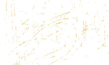 Luxury Gold Sparkle Confetti Glitter And Zigzag Ribbon Falling Down On Transparent Background.