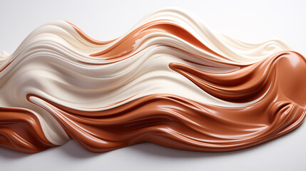 Wall Mural - Liquid plastic fluid on a white background. Modern design.