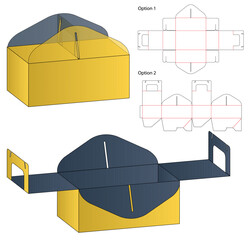 Canvas Print - Box packaging die cut template design. 3d mock-up