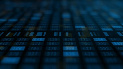Wall Mural - digital big data flow on screen, animated technology backdrop, 4k