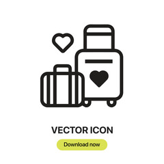Leinwandbilder - Travel icon vector. Linear-style sign for mobile concept and web design. Travel symbol illustration. Pixel vector graphics - Vector.	
