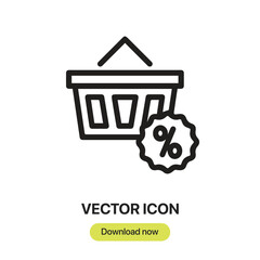 Poster - Shopping Cart icon vector. Linear-style sign for mobile concept and web design. Shopping Cart symbol illustration. Pixel vector graphics - Vector.	
