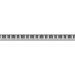 Wall Mural - Long piano keyboard. Seamless repeating pattern. 