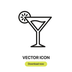 Aufkleber - Drink icon vector. Linear-style sign for mobile concept and web design. Drink symbol illustration. Pixel vector graphics - Vector.