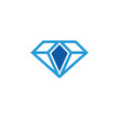 simple geometric center blue diamond simple vector