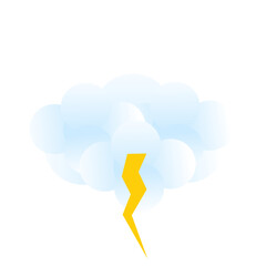 Wall Mural - cloud and lightning icon