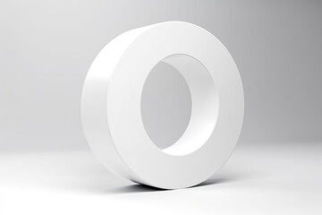 Wall Mural - letter o, 3d block letters style, on white background