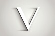 © stickerside - letter v, minimalist style, on white background