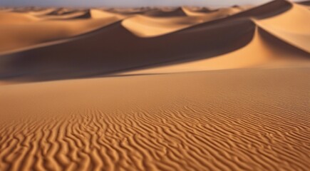 sunset in the desert, panoramic desert scene, sand in the desert, landscape in the desert