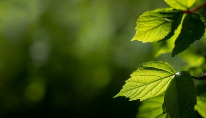 Wall Mural - Trendy green blur background with green tropical plants and leaves