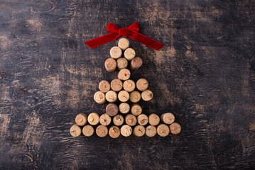 Poster - Christmas tree from wine corks