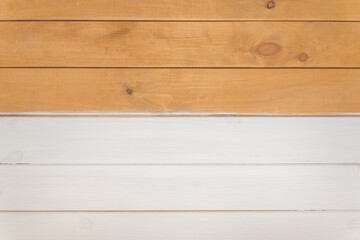 Wooden Horizontal Lines Stripes Planks Surface Two 2 Colors Orange-Brown White Paint Texture Background