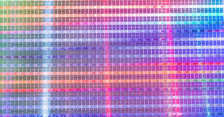 Poster - Silicon Wafers and Microcircuits of semiconductor material,used in electronics for the fabrication of integrated circuits