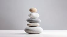 Zen Stones On White