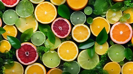 Wall Mural - background of colorful fruit