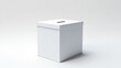 © OleksandrZastrozhnov - White voting box for elections on white background.