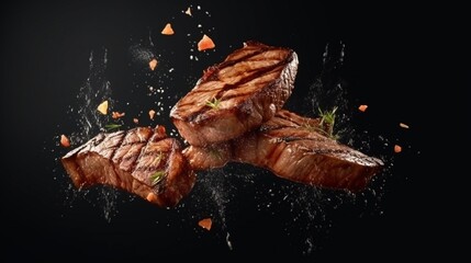 Wall Mural - grilled salmon steak