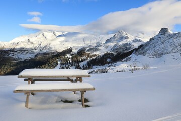 Canvas Print - Station Tramassel a Hautacam dans les Hautes-Pyrénées