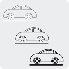 Privet micro car vector line art eps