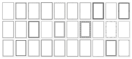 Wall Mural - ornamental label frames. decorative vintage frame and retro badge